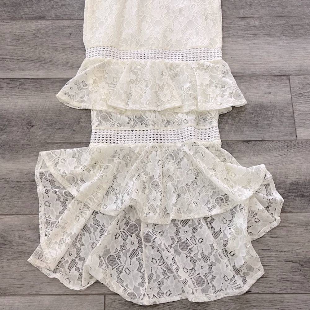 Love Triangle Tiered Ruffle Lace Maxi Dress - Picture 5 of 15
